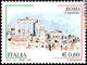 Uno dei francobolli per Roma capitale