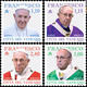 Quattro francobolli per le quattro destinazioni: Italia, Europa e Mediterraneo, Africa, America ed Asia, Oceania